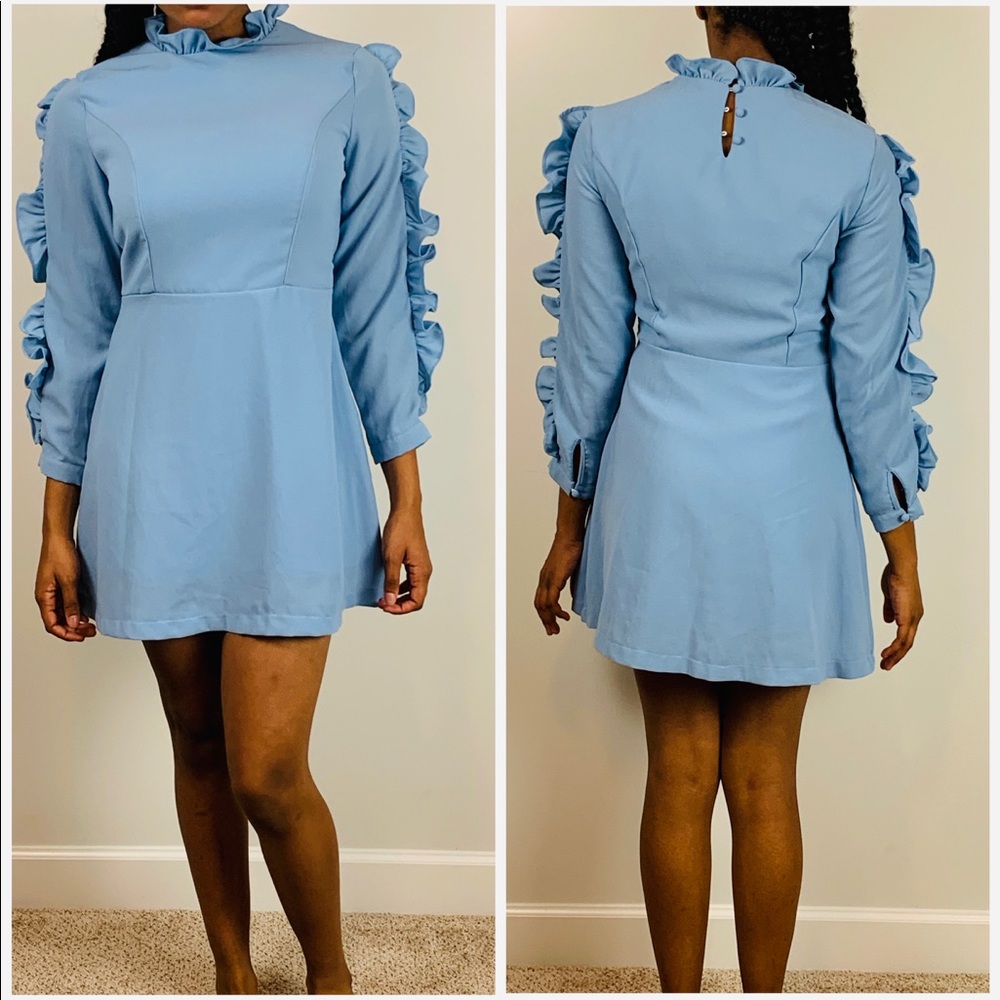 Baby blue babydoll dress